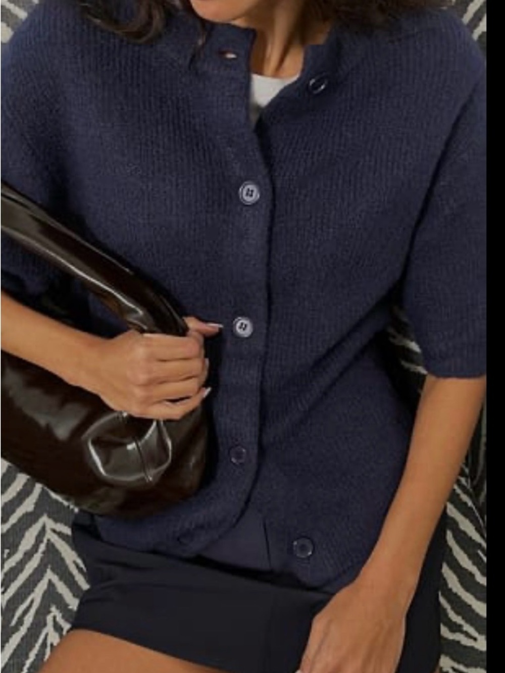 Calvin Klein Jeans Dark Navy Short-Sleeve Button